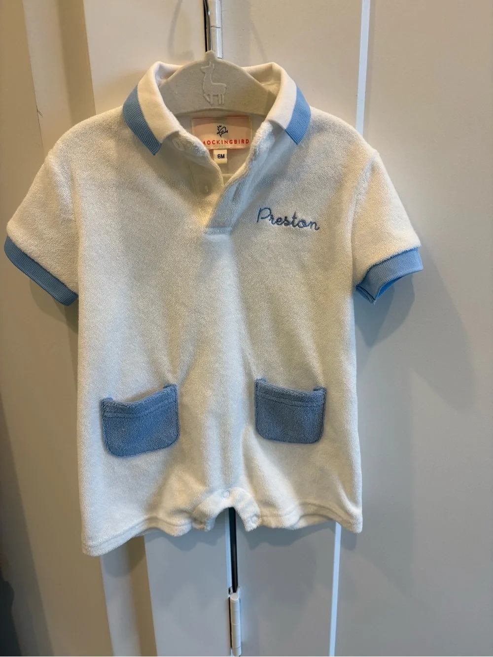 Terry Cloth Polo Romper - Preston Embroidery